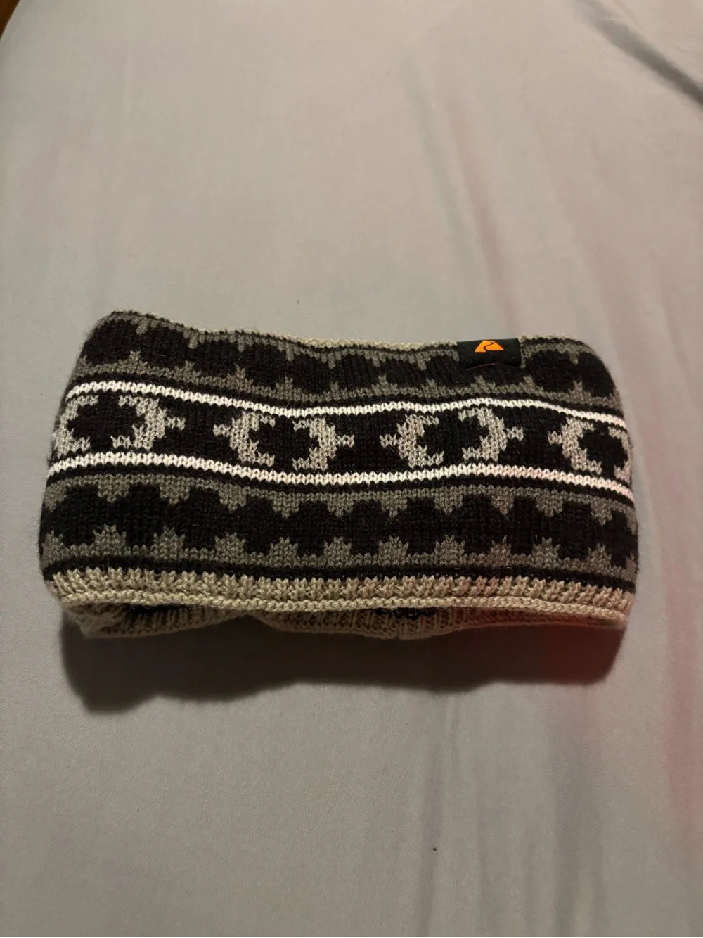 3M Thinsulate Black & Cream Knit Headband